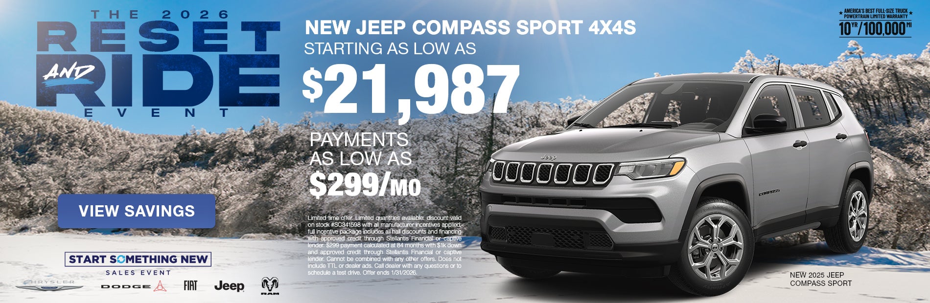 New Jeep Compass Sport 4X4S