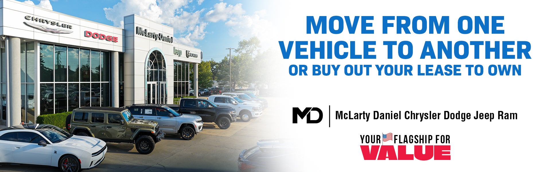Move from one vehicle to another or buy out lease to own
