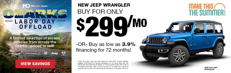 Lease a new Jeep Wrangler for only $299/mo! OR BUY as low as