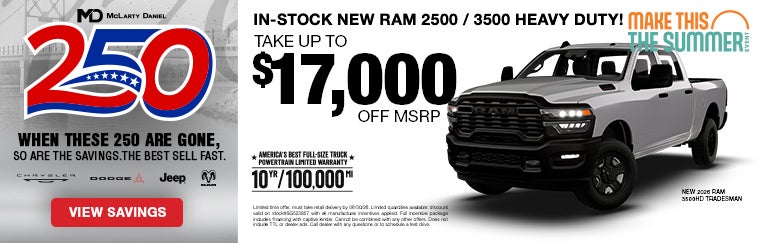 New In-Stock Ram 2500/3500 Heavy Duty