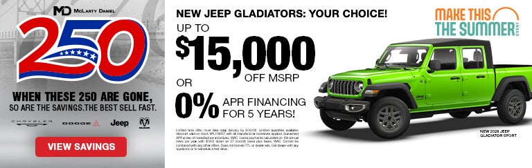 New Jeep Gladiators