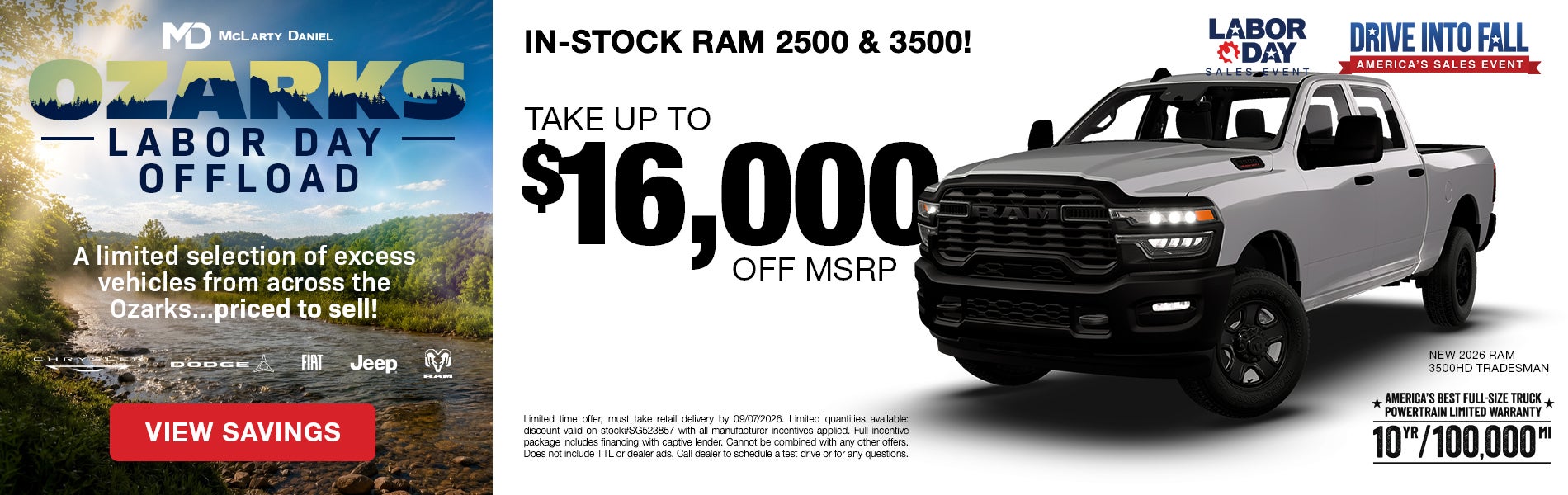 Take up to $16,000 off MSRP on new in-stock RAM 2500 & 3500!