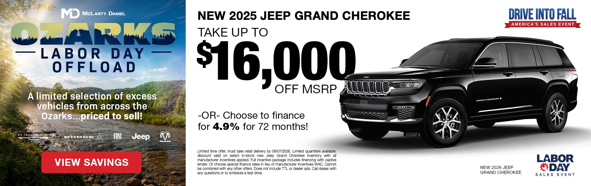 Get up to $16,000 off new 2025 Jeep Grand Cherokee! -OR- fin