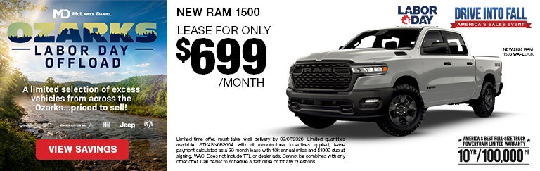 LEASE a new RAM 1500 for only $699/mo!