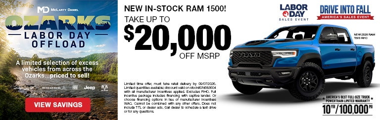 Take up to $20,000 off MSRP on new in-stock RAM 1500! -OR- c